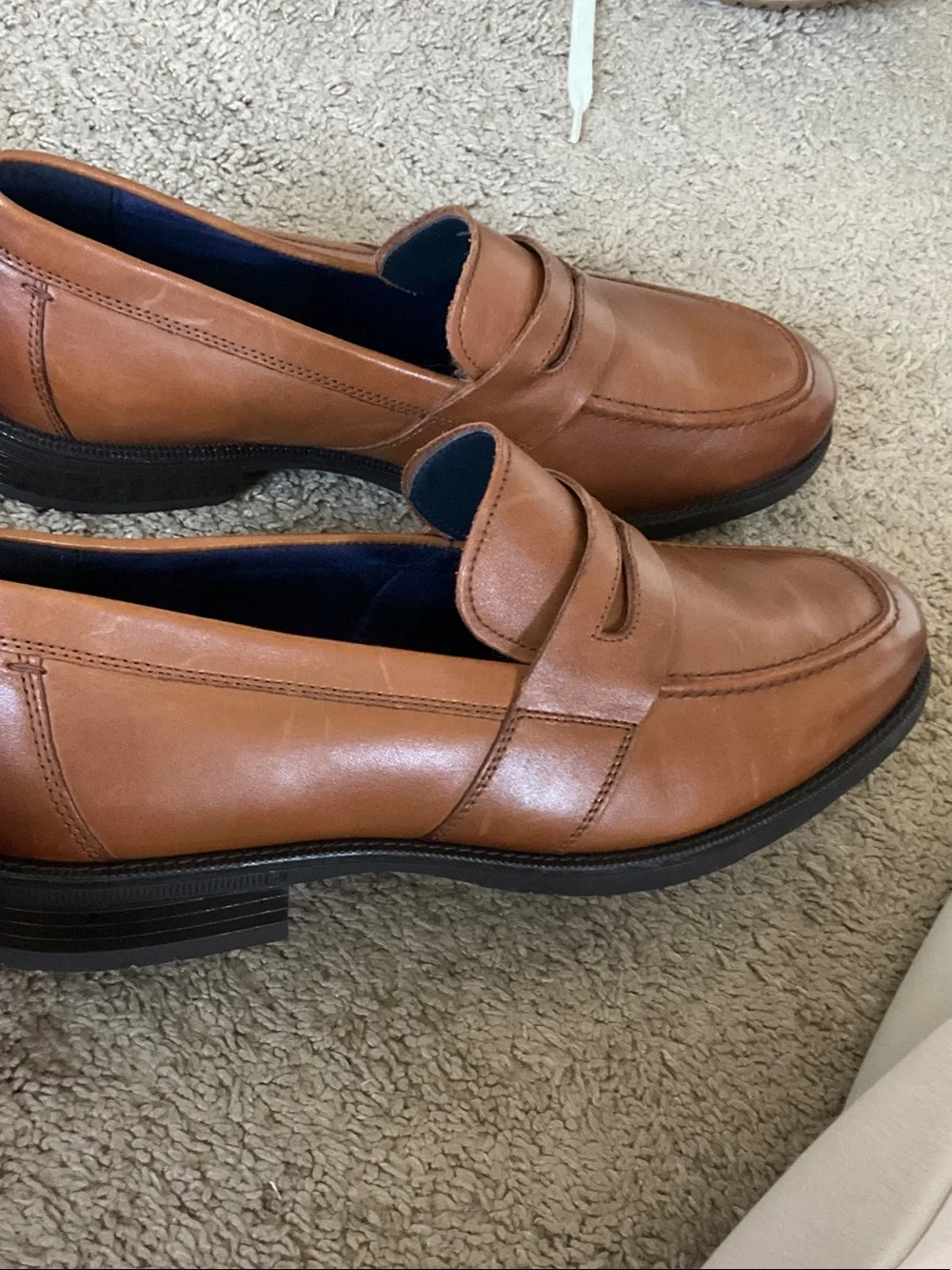 Cole Haan Tan Leather Penny Loafers